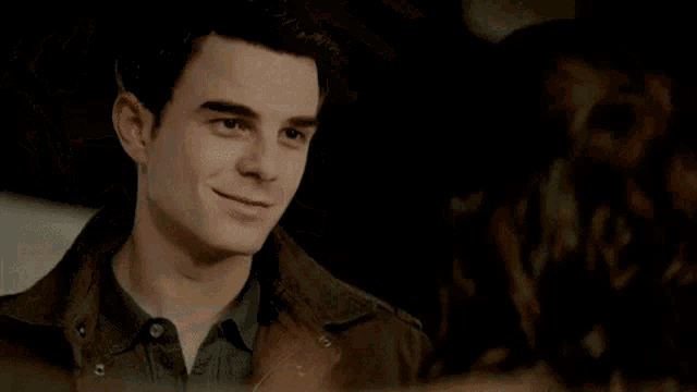 Danielle Campbell Davina The Originals Talking With Guy GIF