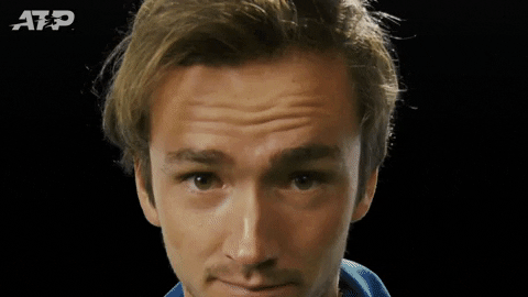 Daniil Medvedev Fixing Hair GIF
