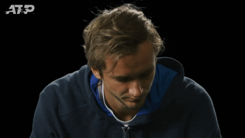 Daniil Medvedev Looking Up GIF