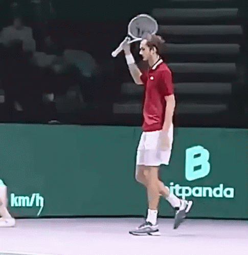 Daniil Medvedev Showing His Racket GIF