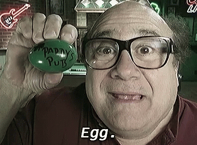 Danny Devito Showing Egg Close Up GIF