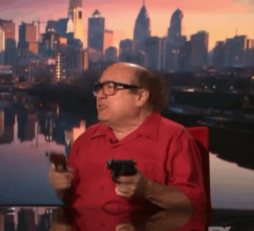 Danny Devito Double Hand Gun GIF
