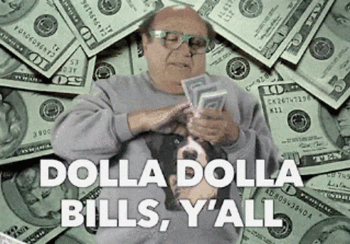 Danny Devito Counting Dollar Bills GIF