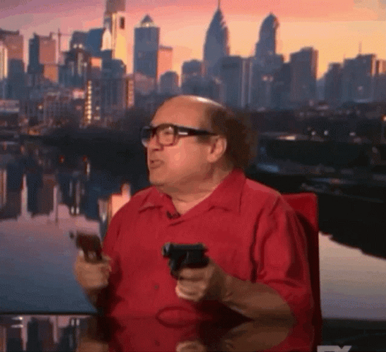 Danny Devito Double Hand Gun GIF