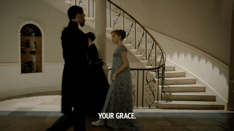 Daphne Bridgerton Greets Simon Basset Coldly GIF