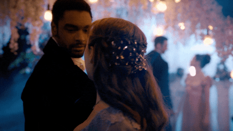 Daphne Bridgerton Simon Basset Promenade Dance GIF
