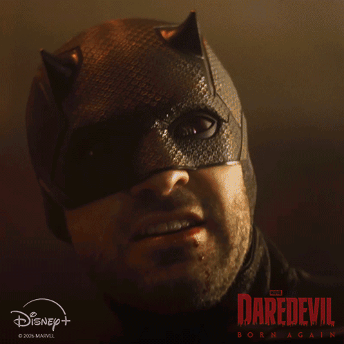 Daredevil Born Again Poster with Masked Man
