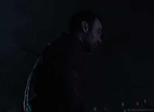 Daredevil Man with Knife in Neck