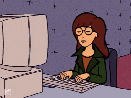Daria Lazily Typing GIF