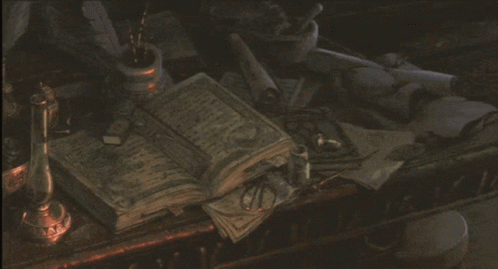 Dark Academia Books Howl's Castle GIF