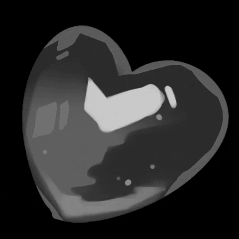 Dark Academia Cute Black Heart GIF