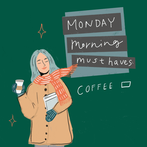 Dark Academia Monday Morning Art GIF