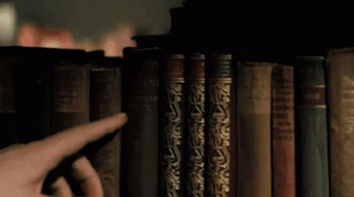 Dark Academia Old Library Books GIF