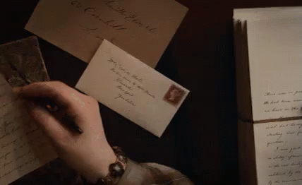 Dark Academia Written Letters Envelopes GIF