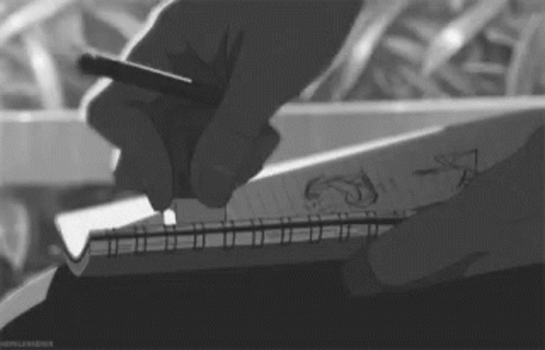 Dark Aesthetic Anime Writing Animation GIF