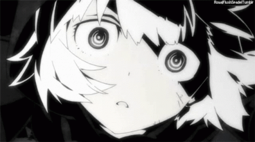 black and white anime tumblr gif