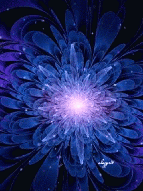 Dark Floral Galaxy Illumination GIF