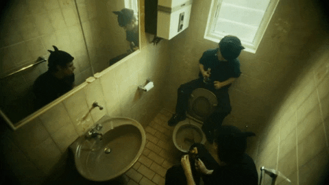 Dark Humor Sad Brothers Fishing In Bowl GIF