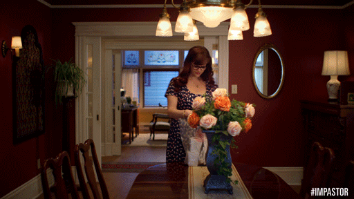 Dark Humor Sneaking Behind Sara Rue GIF