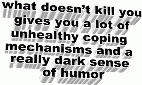 Dark Humor Text Moving Design GIF