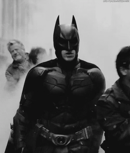 Dark Knight Appear From The Smoke GIF