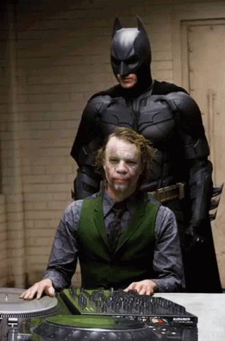 Dark Knight Batman Behind Joker GIF