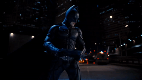 Dark Knight Batman Look Behind GIF