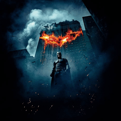 Dark Knight Burning Building GIF