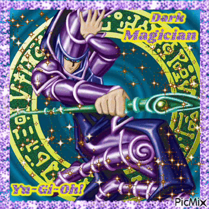 Dark Magician from Yu-Gi-Oh Holding Wand