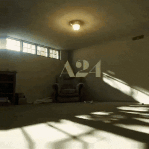 Dark Room With A24 on Wall