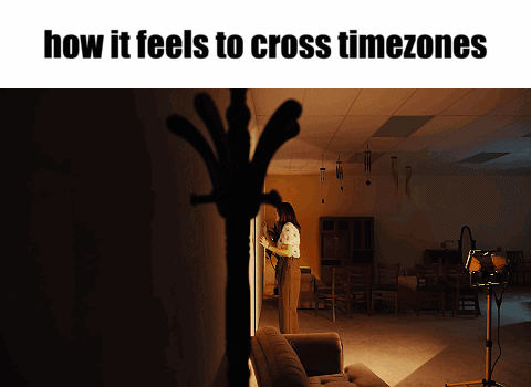 Dark Room Woman How It Feels to Cross Timezones