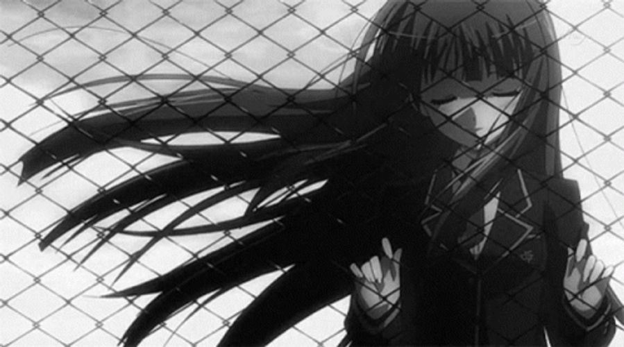 Dark Sad Anime Girl Lonely GIF 