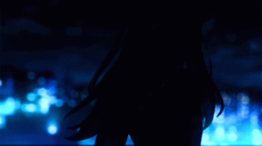 Dark Silhouette Anime Banner GIF