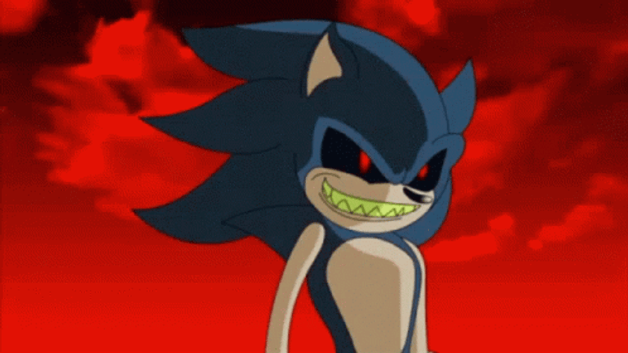 Dark Sonic Exe Grinning GIF