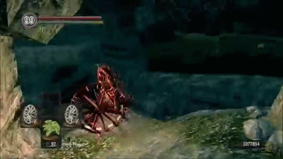 Dark Souls Wheel Skeleton GIF