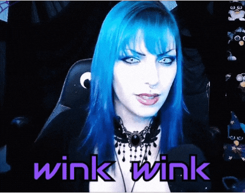 Dark Spanky Goth Wink Wink GIF