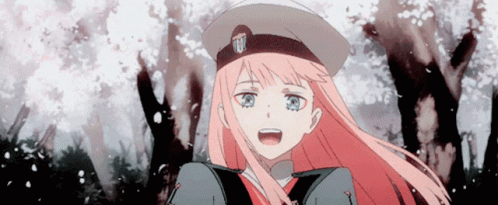Darling In The Franxx Zero Two And Hiro In Strong Wind GIF