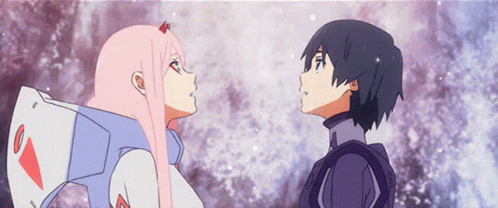 Darling In The Franxx Zero Two And Hero Bow Anime GIF
