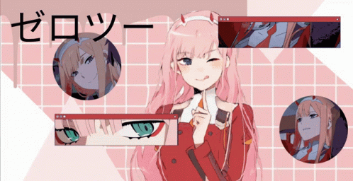 Darling In The Franxx Wink Hair Zero Two Anime GIF