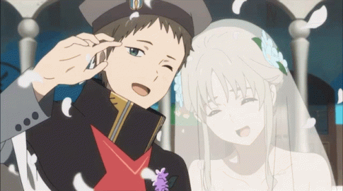Darling In The Franxx Kokoro And Mitsuru Wedding Anime GIF