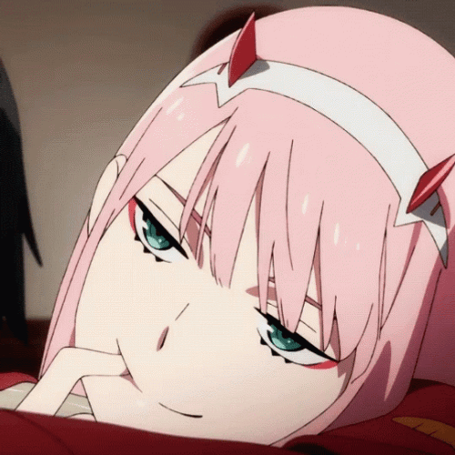 Darling In The Franxx Zero Two Finger Eating Anime GIF