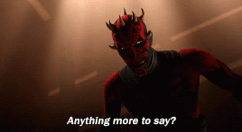 Darth Maul Anything More To Say GIF
