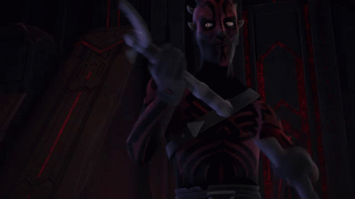 Intense Darth Maul Lightsaber Fight GIF