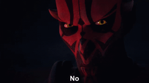 Darth Maul Saying No