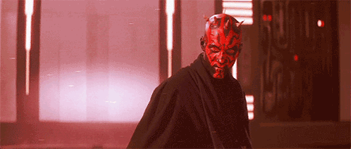 Darth Maul Standing In Dark Room GIF