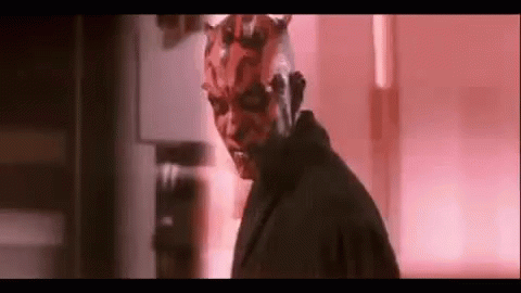 Darth Maul Standing In Red Room GIF