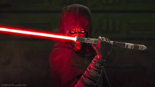 Darth Maul With Red Lightsaber GIF