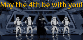 Darth Vader And Stormtroopers Dancing May The 4Th GIF
