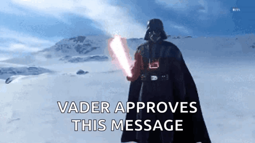 Darth Vader Holding Lightsaber