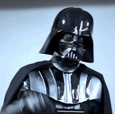 Darth Vader in Black Helmet and Cloak